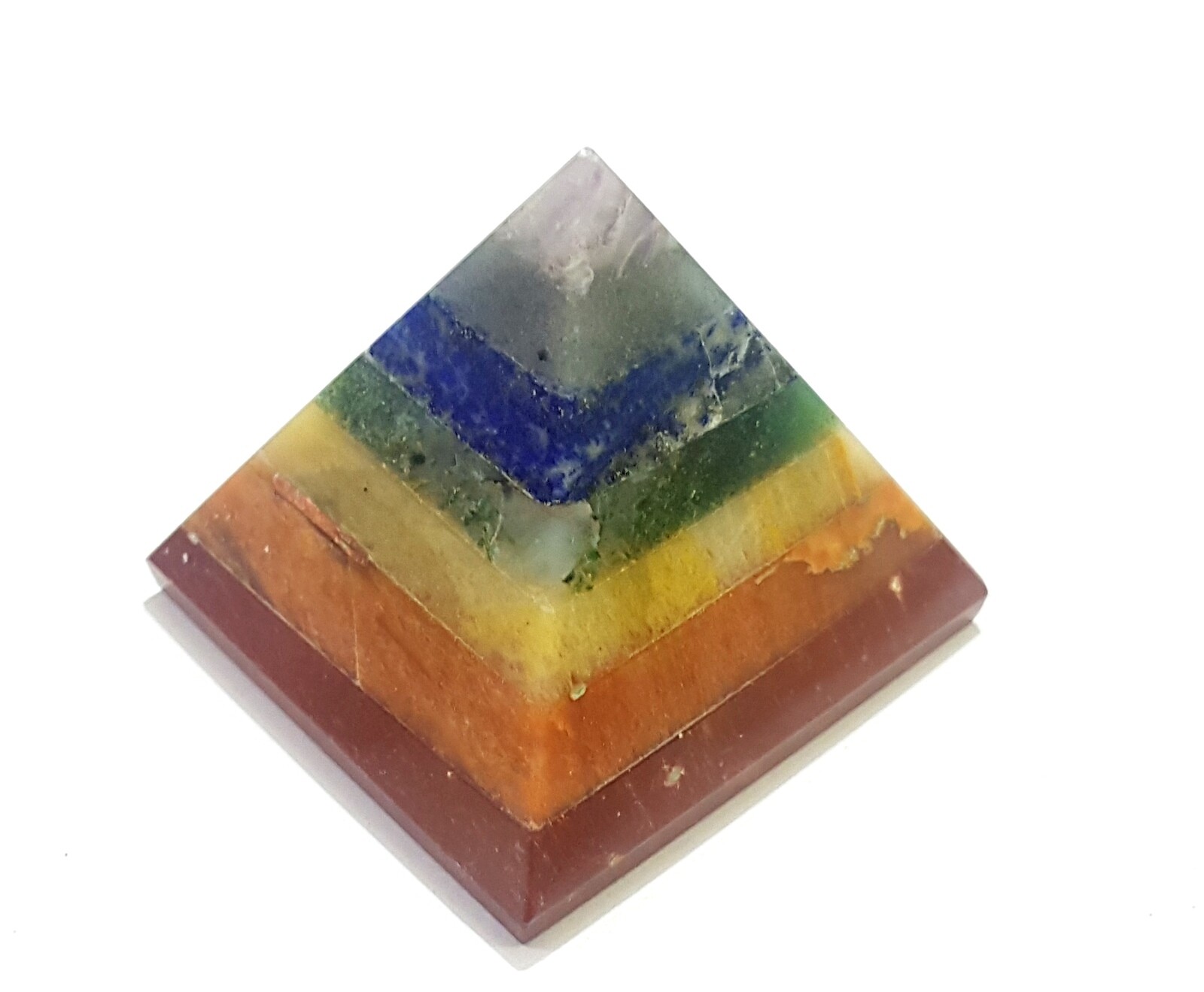 7 Chakra Bonded Big Natural Crystal Chakra Pyramid 2 Inches