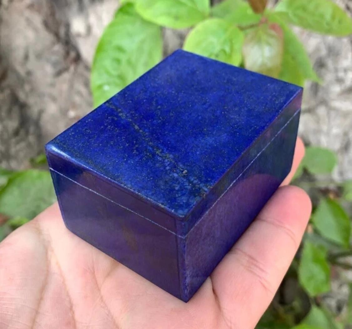 Lapis Lazuli Box Jellewery Handmade Box Natural Stone AAA