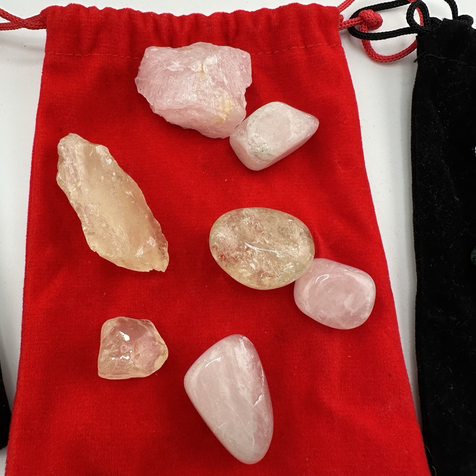 23pc Healing Crystals Chakra Stone Set Gift Box Pendants Rose Quartz