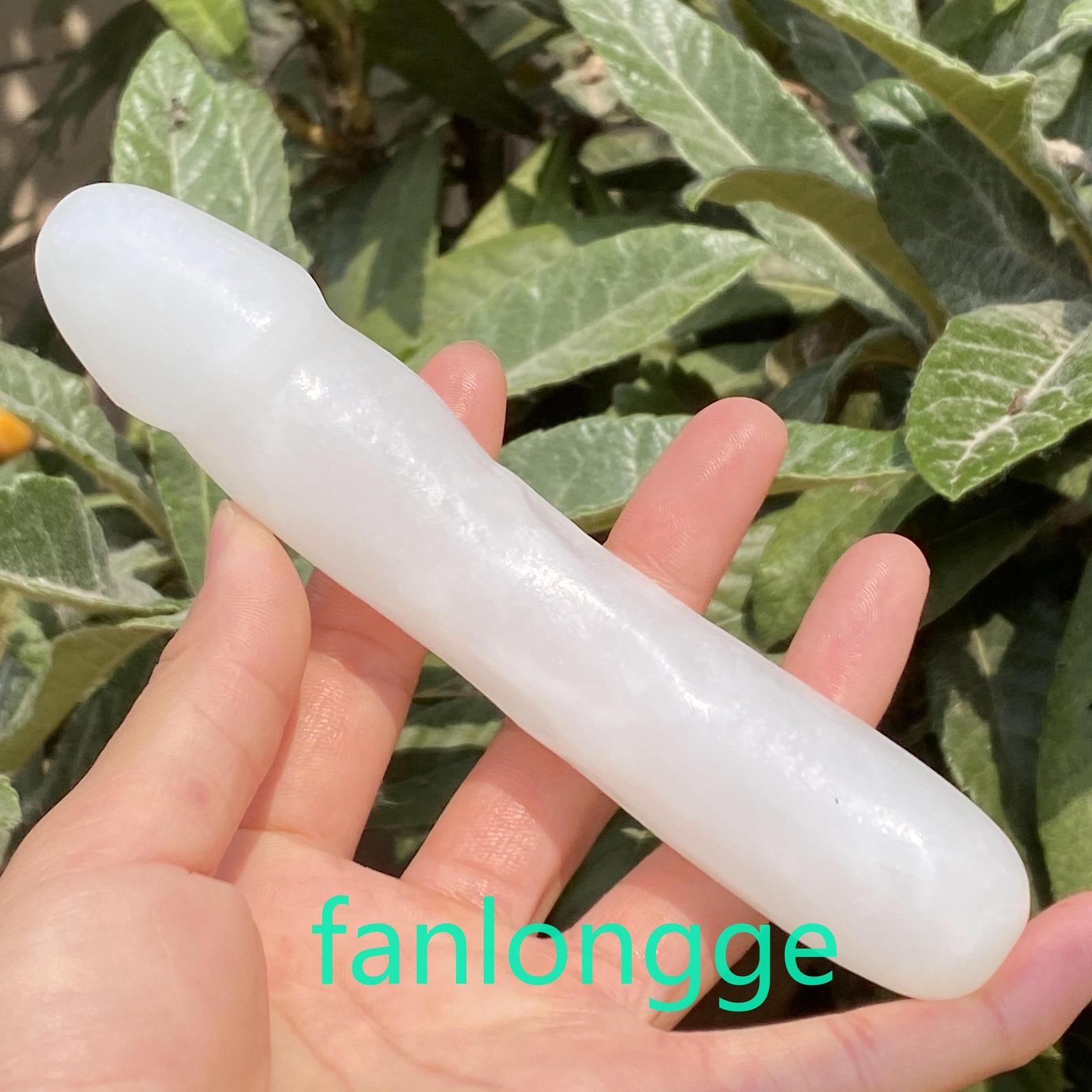 6in Natural White jade Male Penis Quartz Crystal Skull Massager scrub Gem 1PC