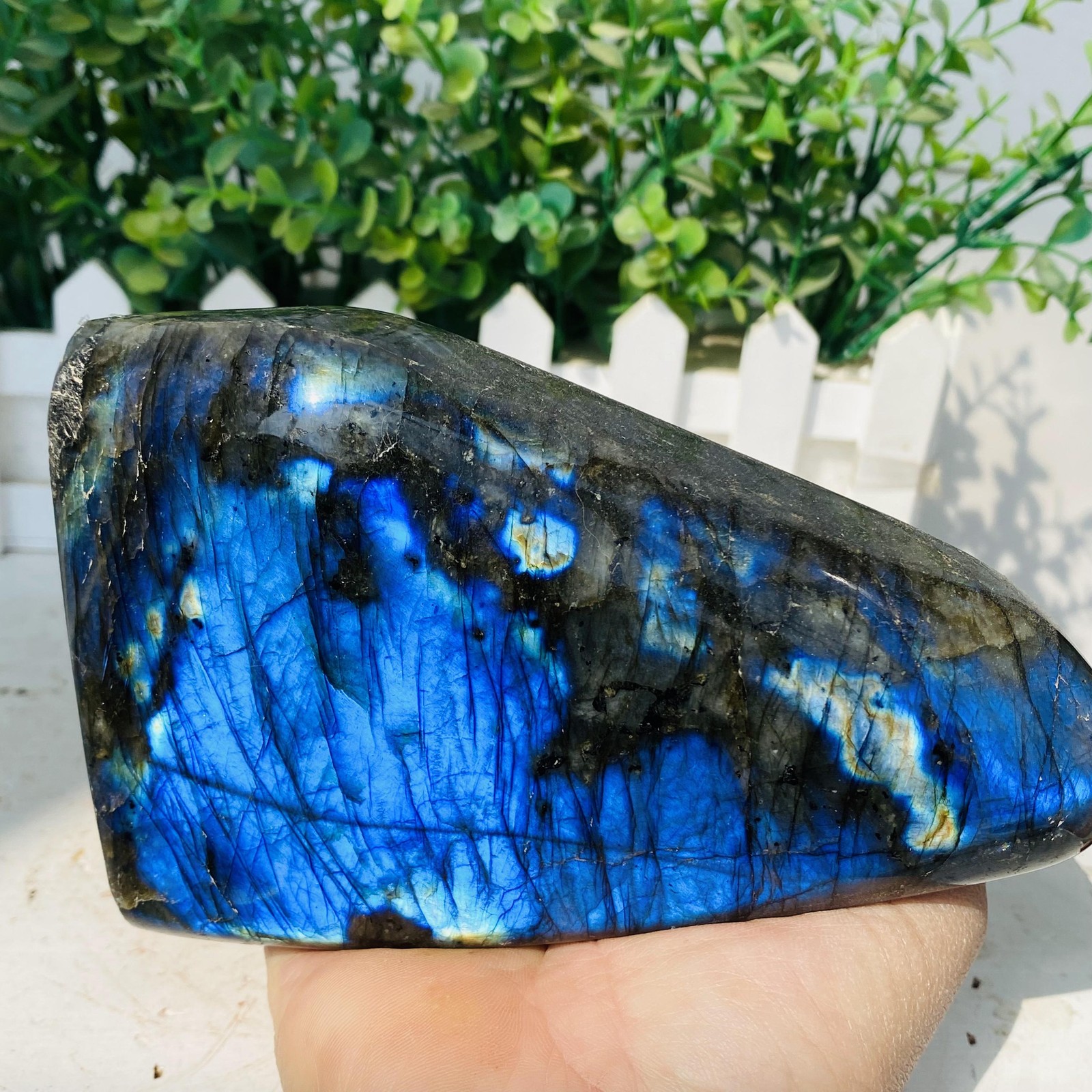 Natural Purple Labradorite Quartz Crystal Freeform Mineral Specimen 1020g
