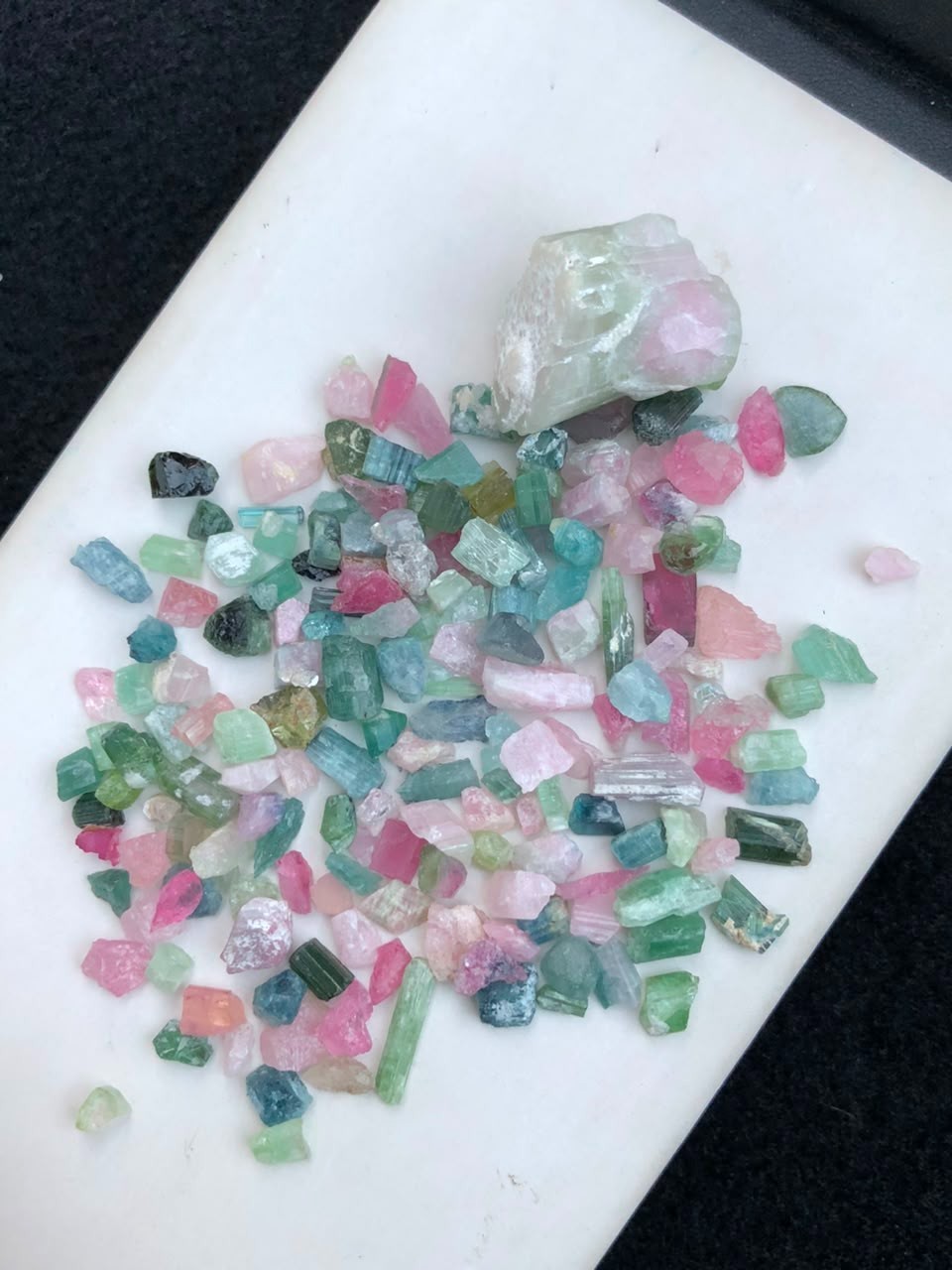 205 carat Natural mix color tourmaline rough lot from Afghanistan