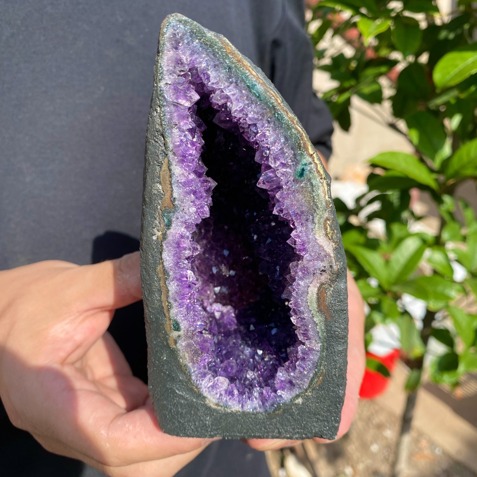670G Natural Amethyst geode quartz cluster crystal specimen Healing