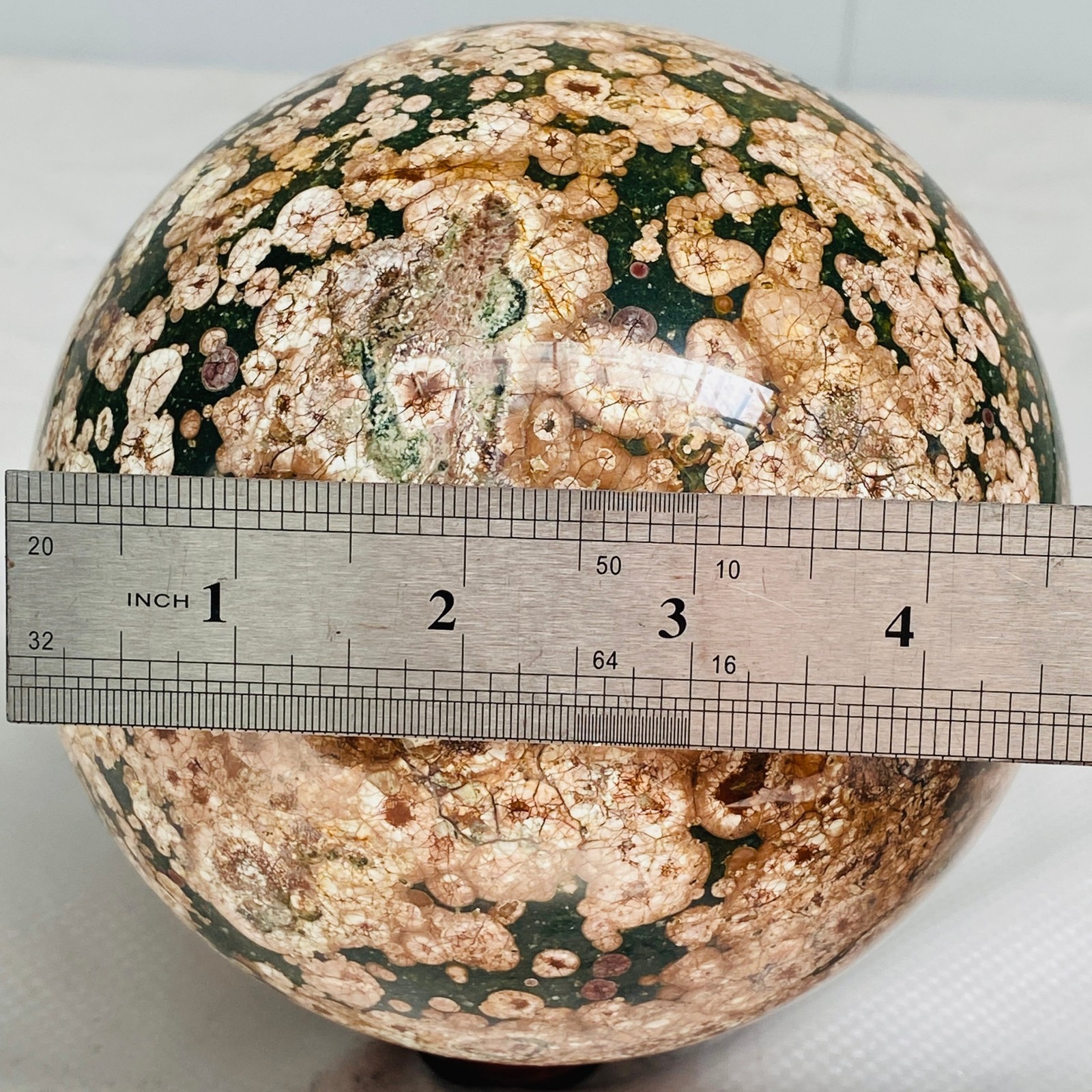 Natural Polished Pink cherry blossom agate BALL Madagascar 3680G ( 8.11LB )