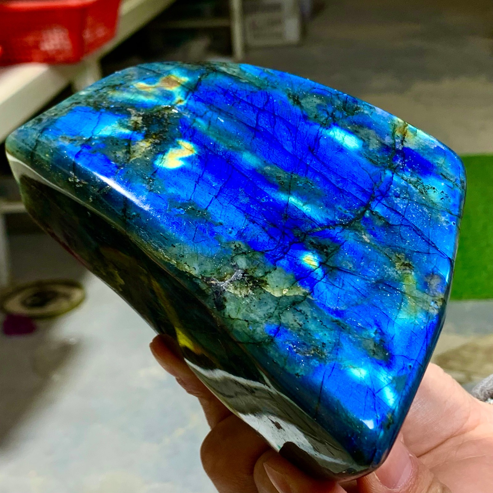 2.93LB Natural Gorgeous Labradorite QuartzCrystal Stone Specimen Healing