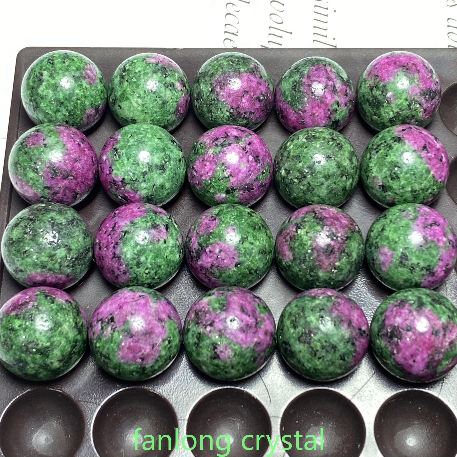 20pc Natural Zoisite Ball Sphere Quartz Crystal Mineral Gem Healing 20mm