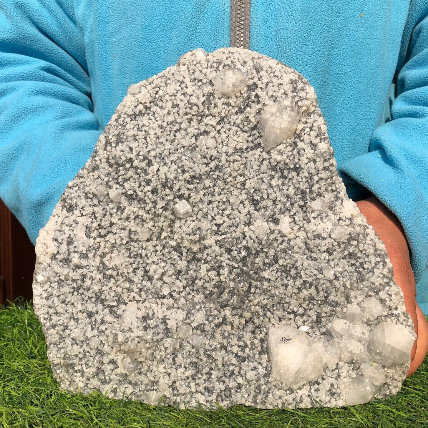10 LB World Class 9 Inch White Calcite Quartz Crystal Cluster – Madagascar