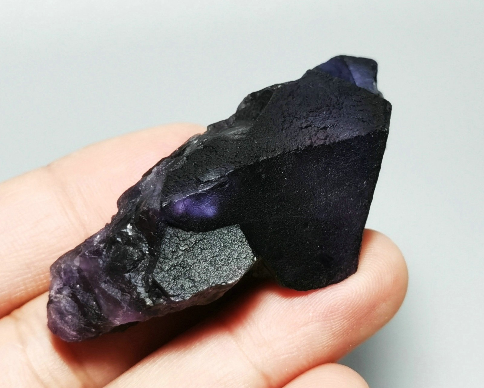 Rare Natural Purple Octagonal Fluorite Mineral Specimen China