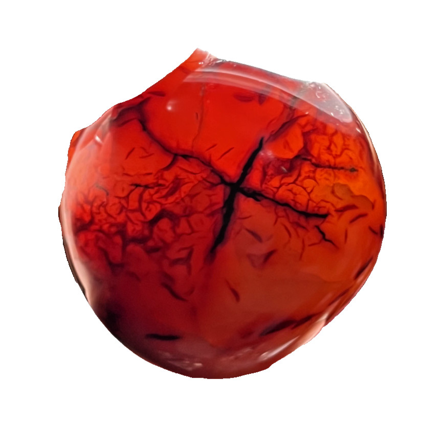 Beautiful Unique Natural Polished Red Carnelian Stone Crystal Sphere 2.5″