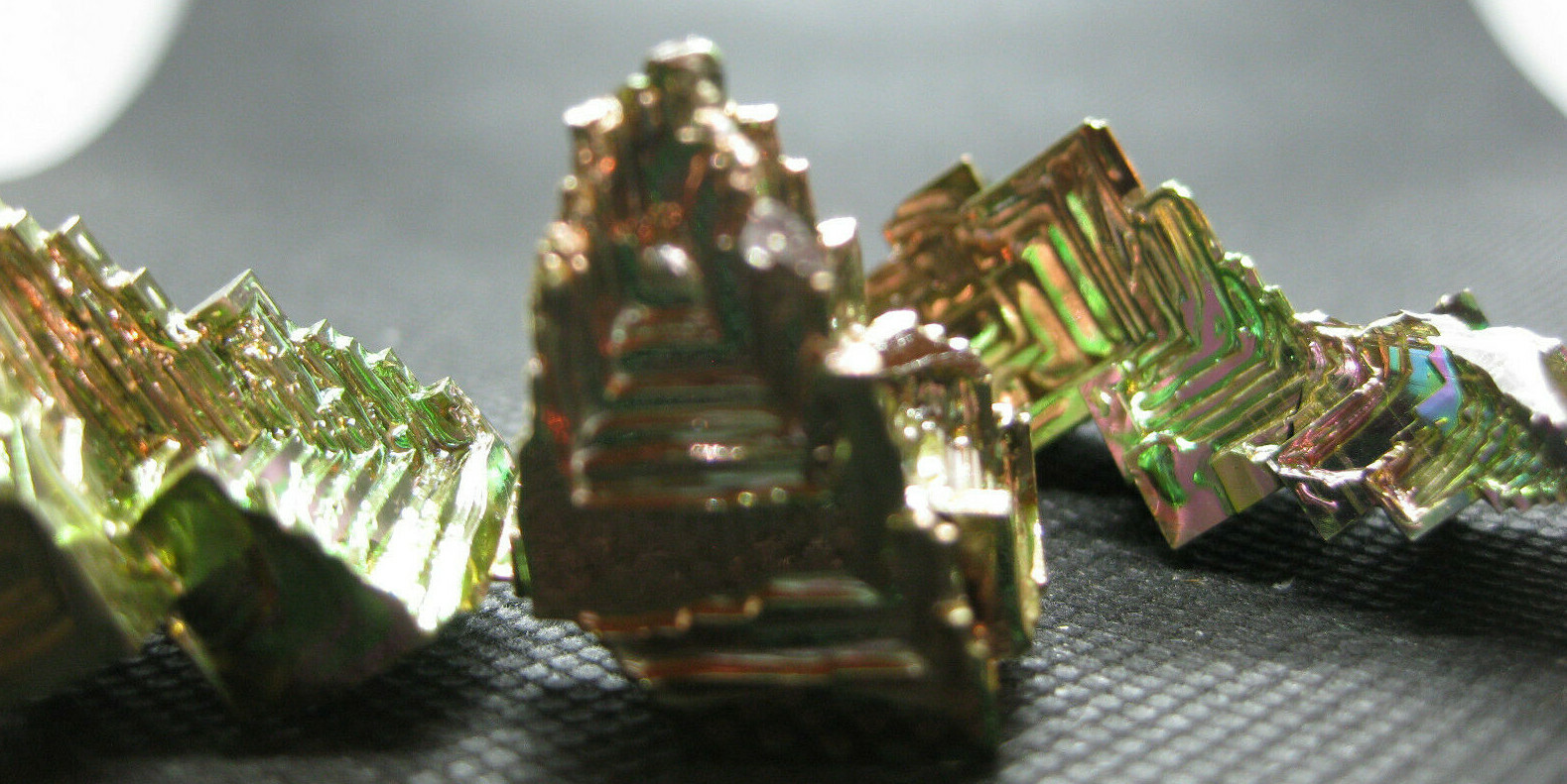 3 Pieces Bismuth Crystal Specimens Rainbow Colors 46 Grams Gemstone Mineral #603