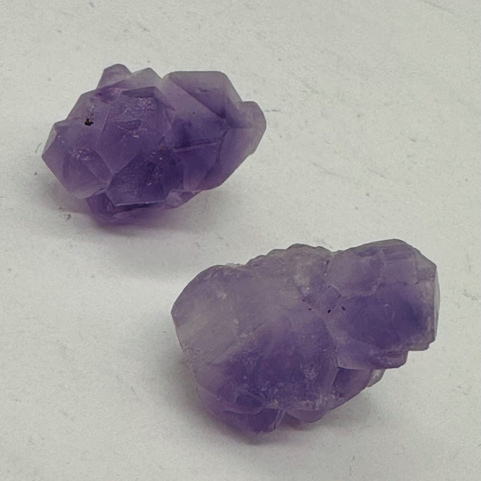 Amethyst Natural Crystals Bead Parcel| 21x19x14 and 21x19x13mm| Purple| 2 Beads|
