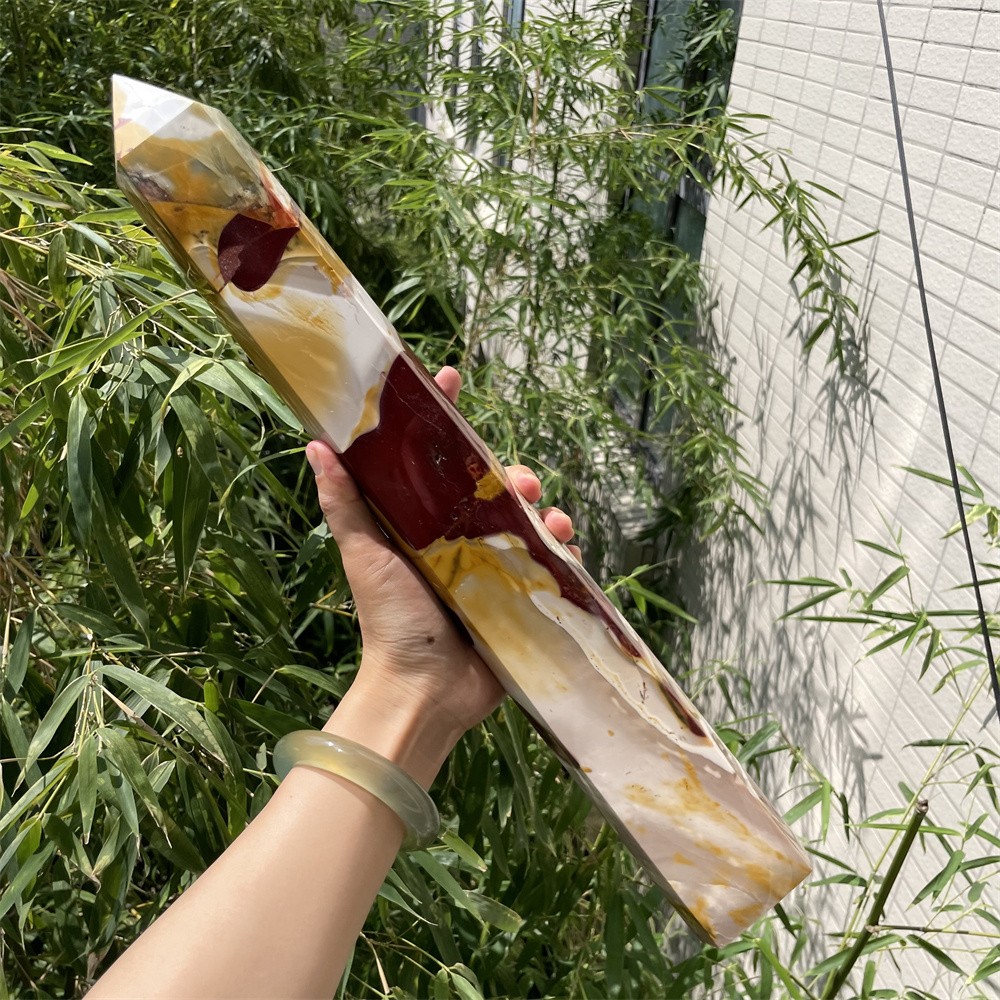 6.3LB 2.5″ Natural Mookaite Jasper Obelisk Quartz Crystal Tower Point Heal Decor