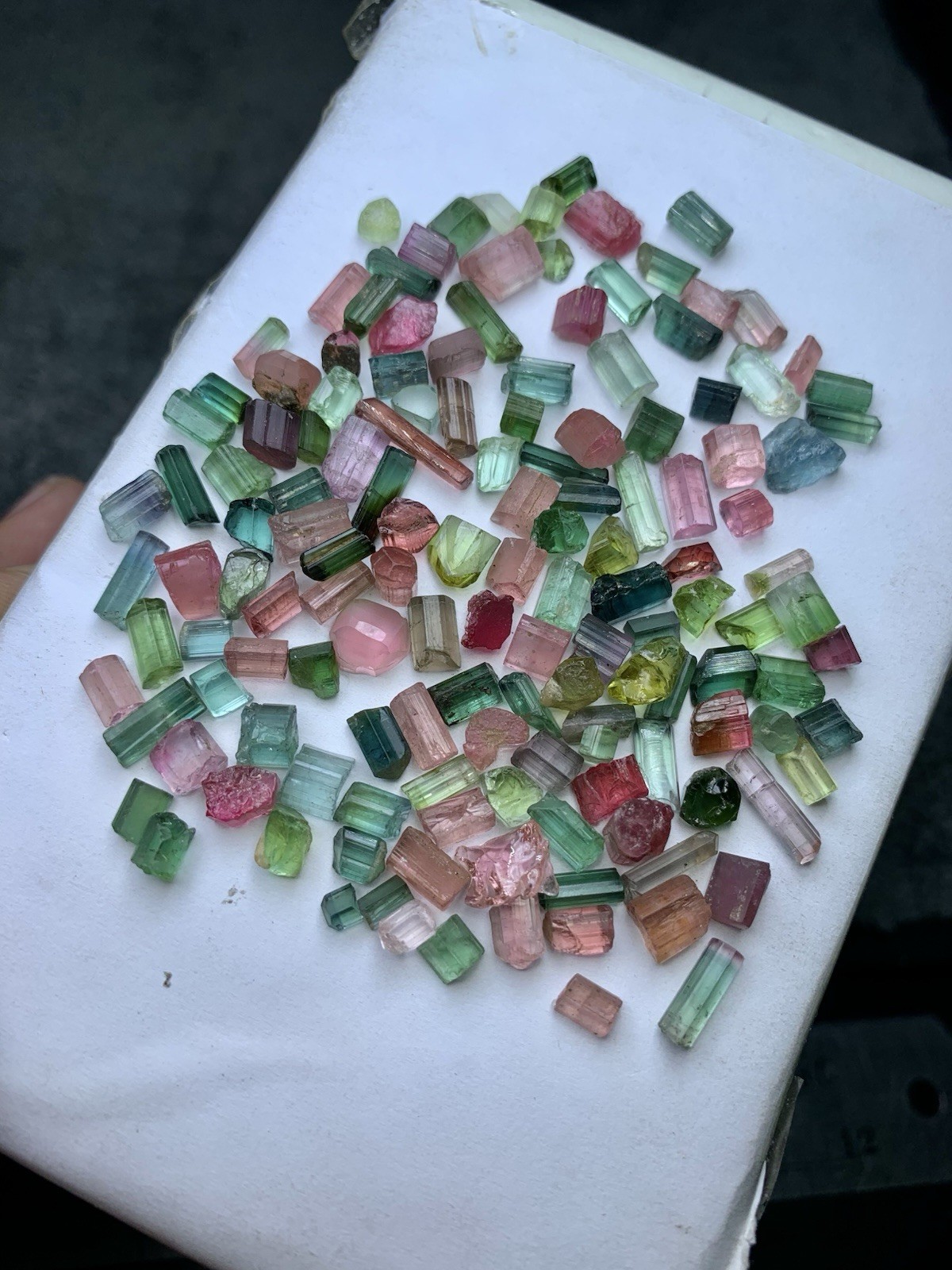 Multi Colour Tourmaline Facet Grade Rough With Good Clarity (slight Included )