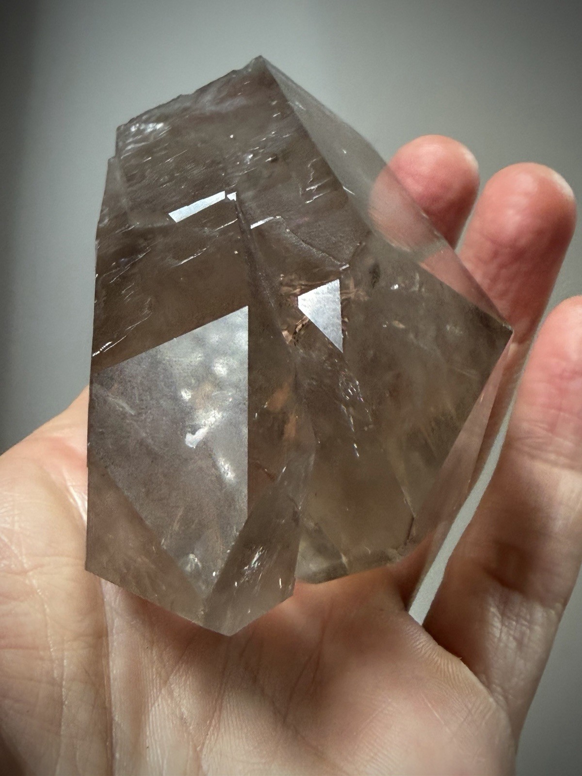 Twin Quartz Crystal Natural Smoky Quartz Rainbow Quartz Crystal Twin Quartz