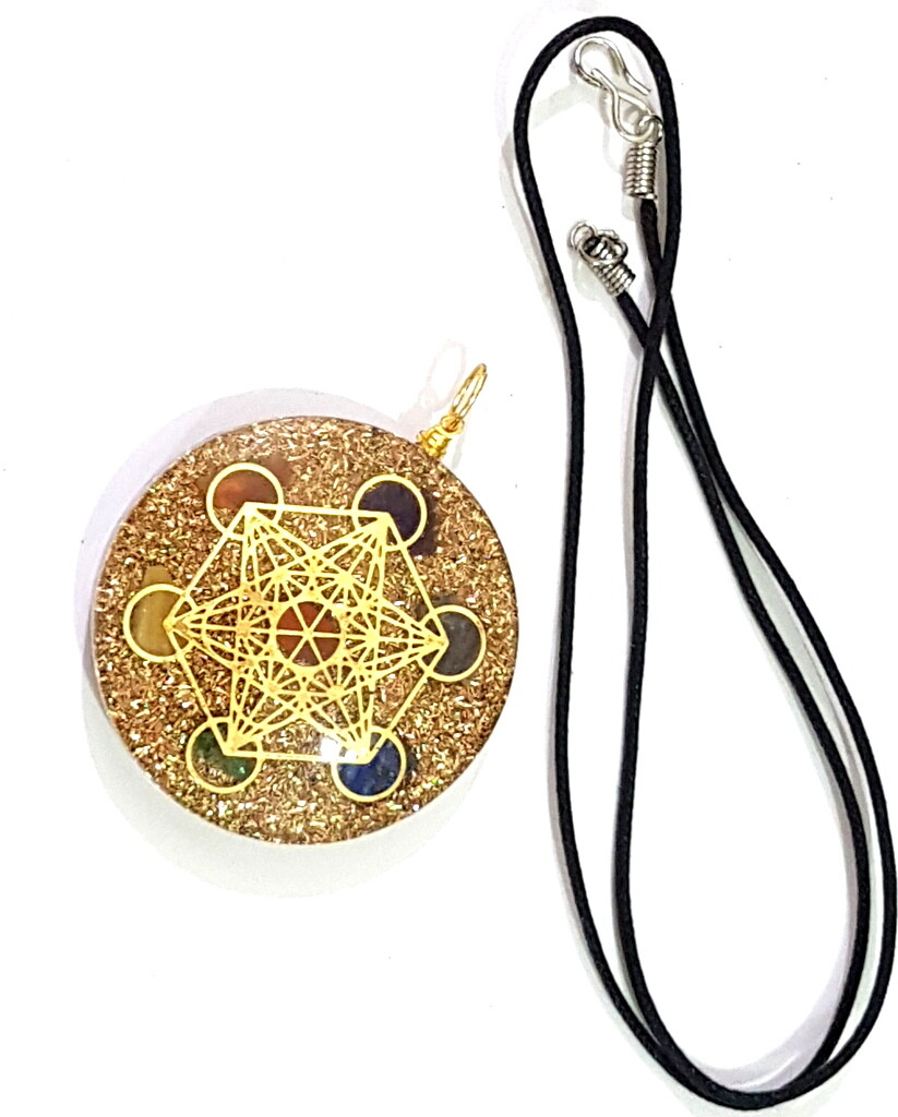 7 chakra orgone metatron complete energy pendant reiki healing emf protection