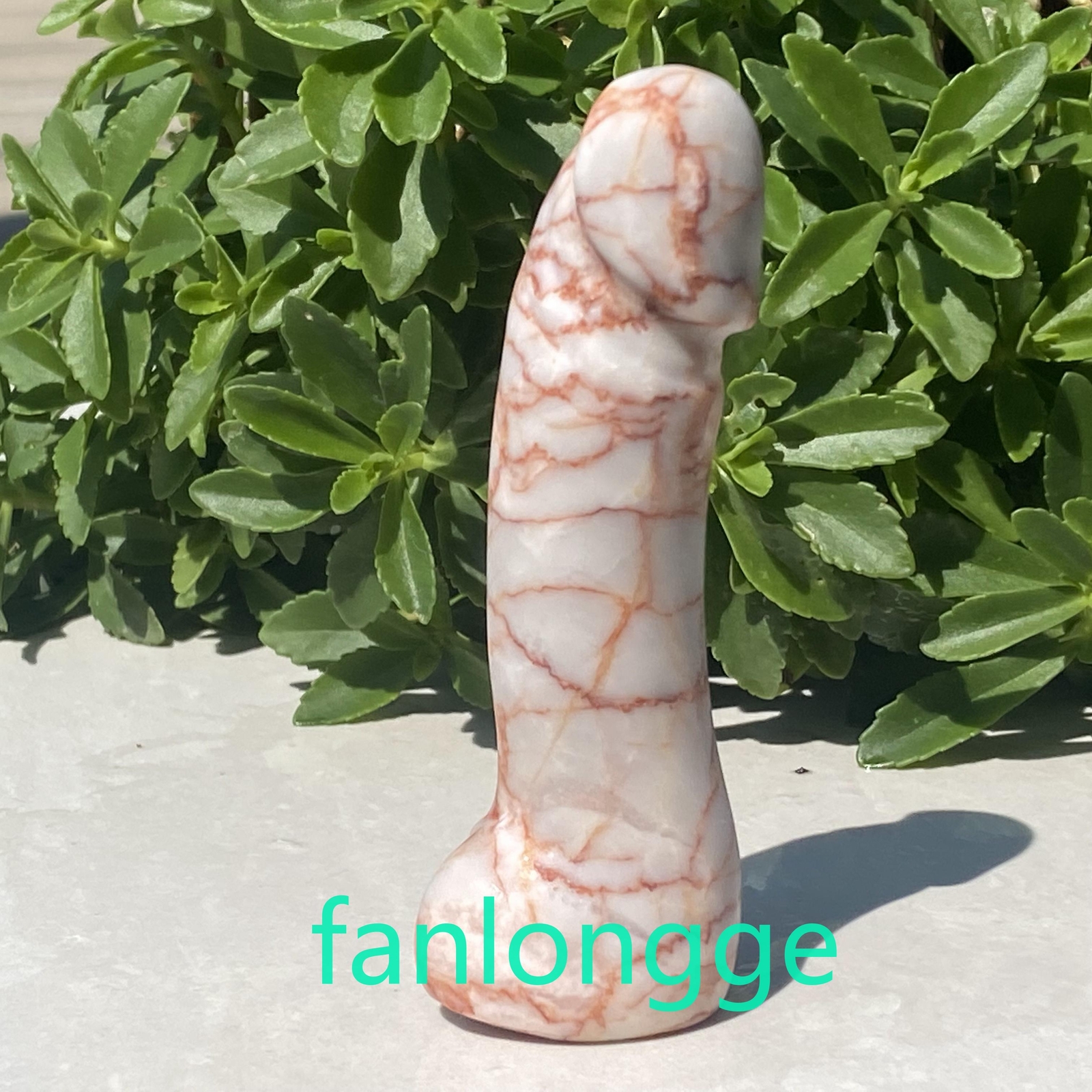 1pc Natural Red network stone Male Quartz Crystal Genital Penis Pendant Gem 4.3″