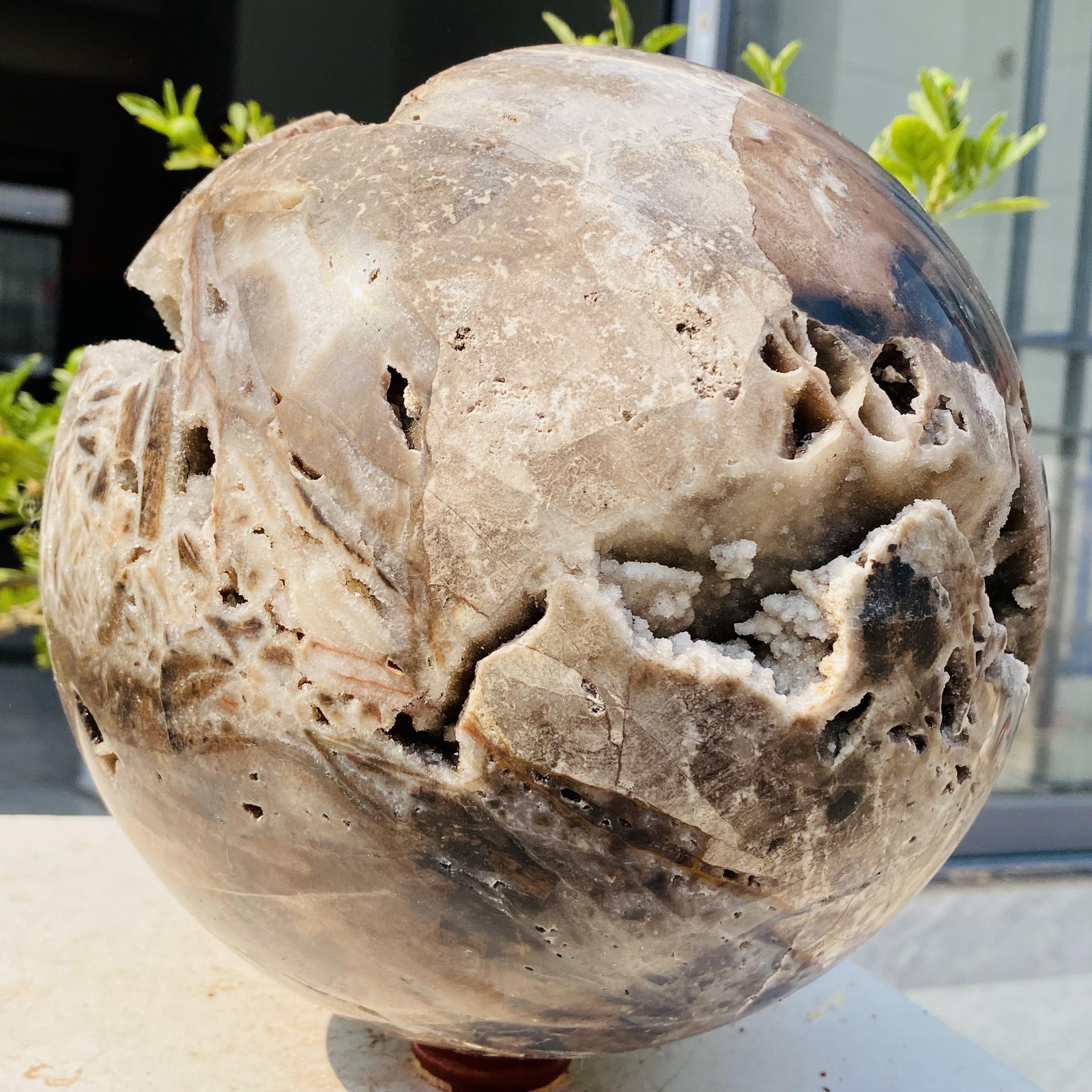 Natural Sphalerite ore Quartz Sphere Quartz Crystal Ball Reiki Healing 8680g