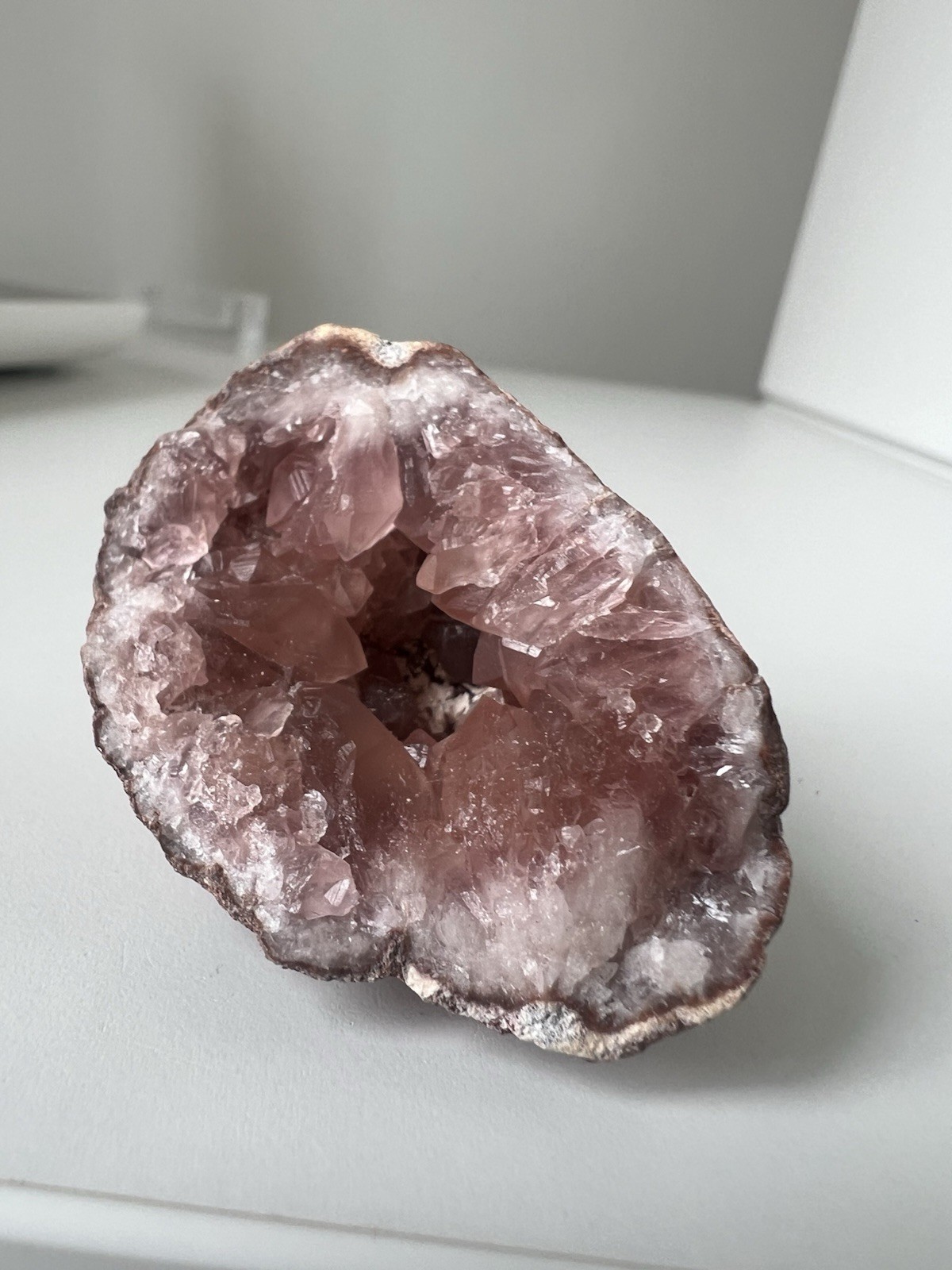 42g – Mini Pink Amethyst Geode Cave from Argentina