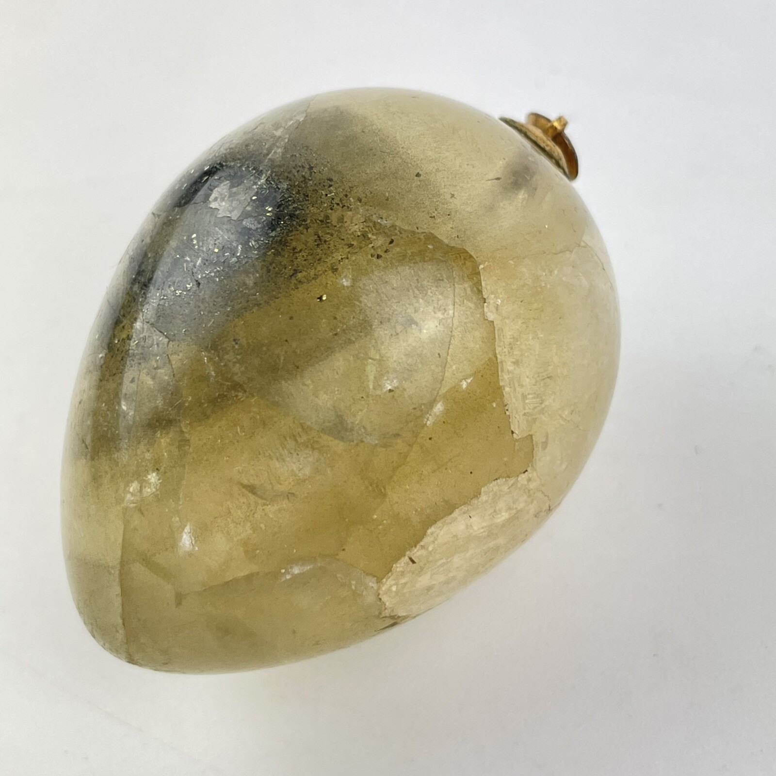 Antique Carved Rock Crystal ? Hardstone Specimen Egg 5.3cm X 3.5cm 122g