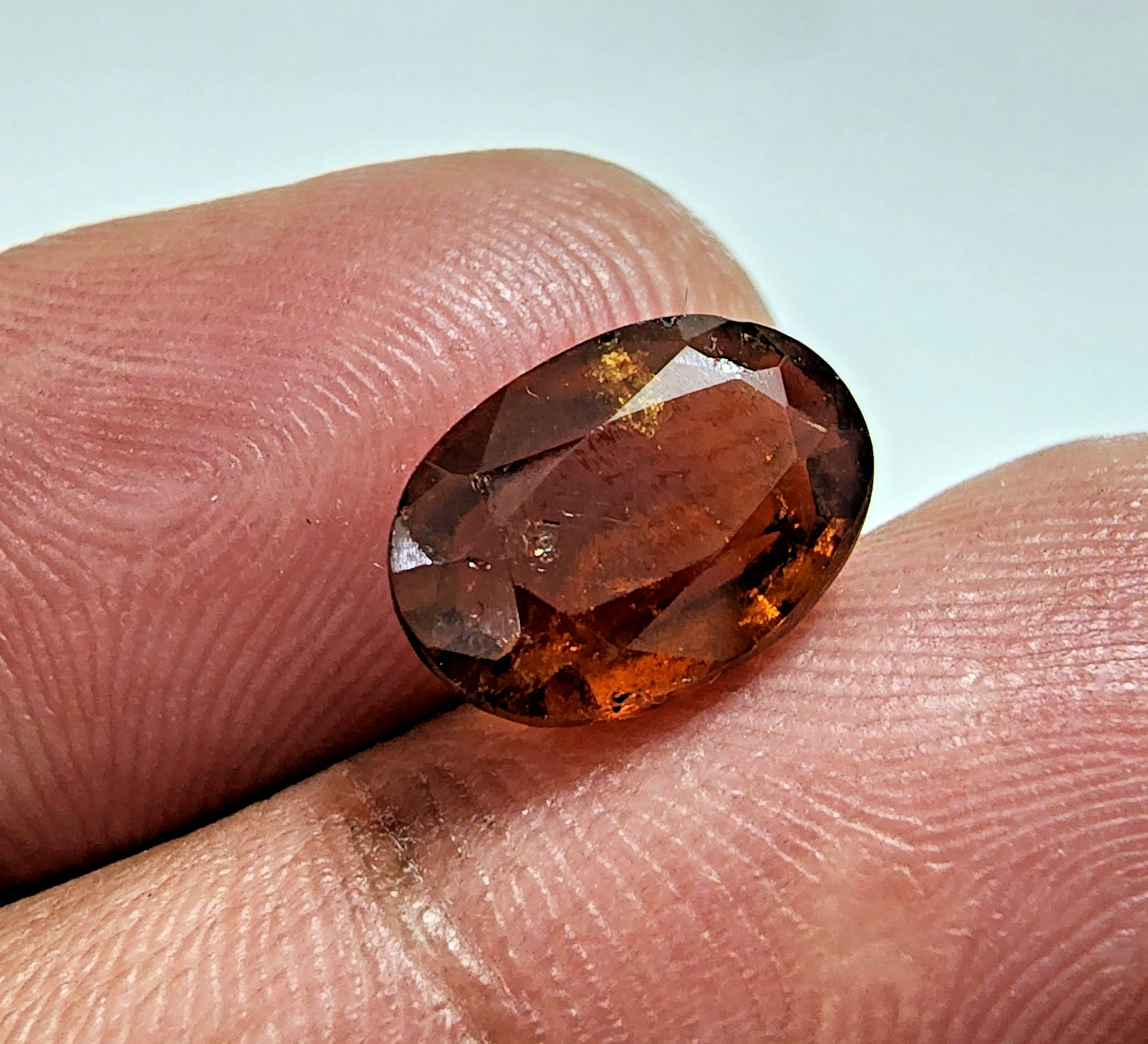 Fine Quality Hessonite Garnet 5.19 Ct Oval Faceted Natural Loose Gemstone