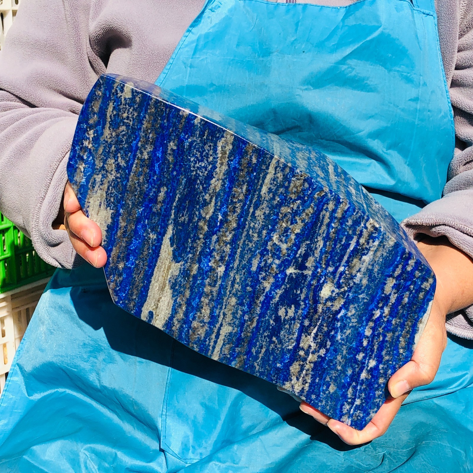 11.33LB Natural high-grade lapis Hand Polished Crystal Mineral Specimen Healing
