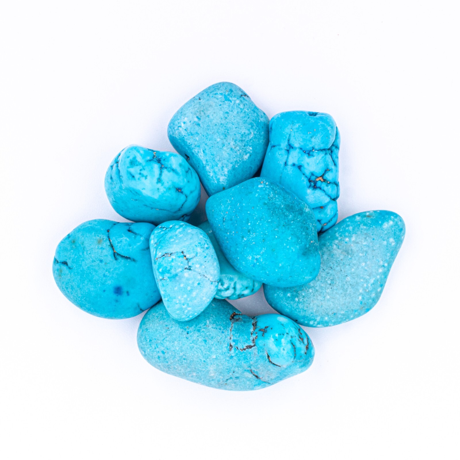 25g Tumbled Blue Turquenite Gemstone Crystals 5-15 Stones Bulk Rocks Wholesale