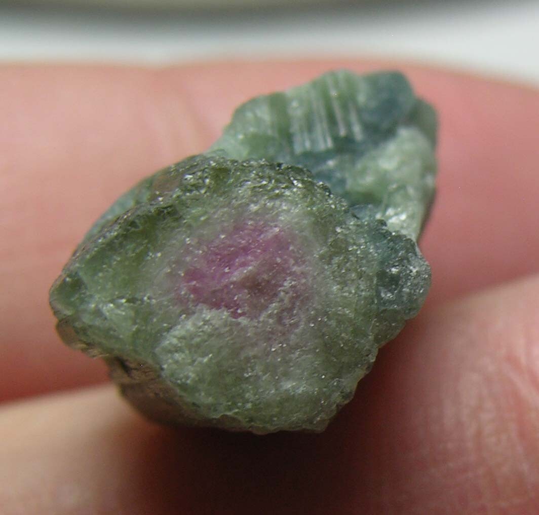 20.85ct Afghan 100%Natural Raw Watermelon Tourmaline Crystal Specimen 4.15g 23mm