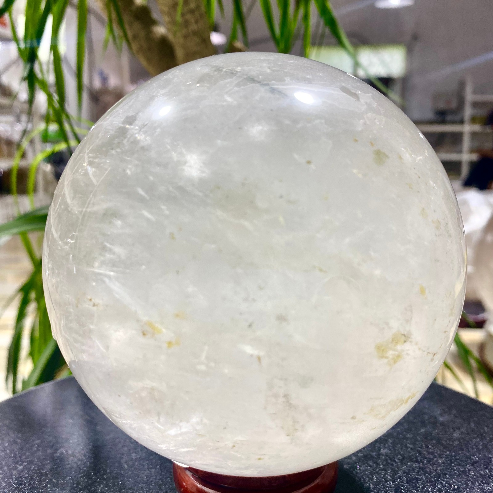 5.29LB white crystal transparent quartz crystal ball Reiki repair