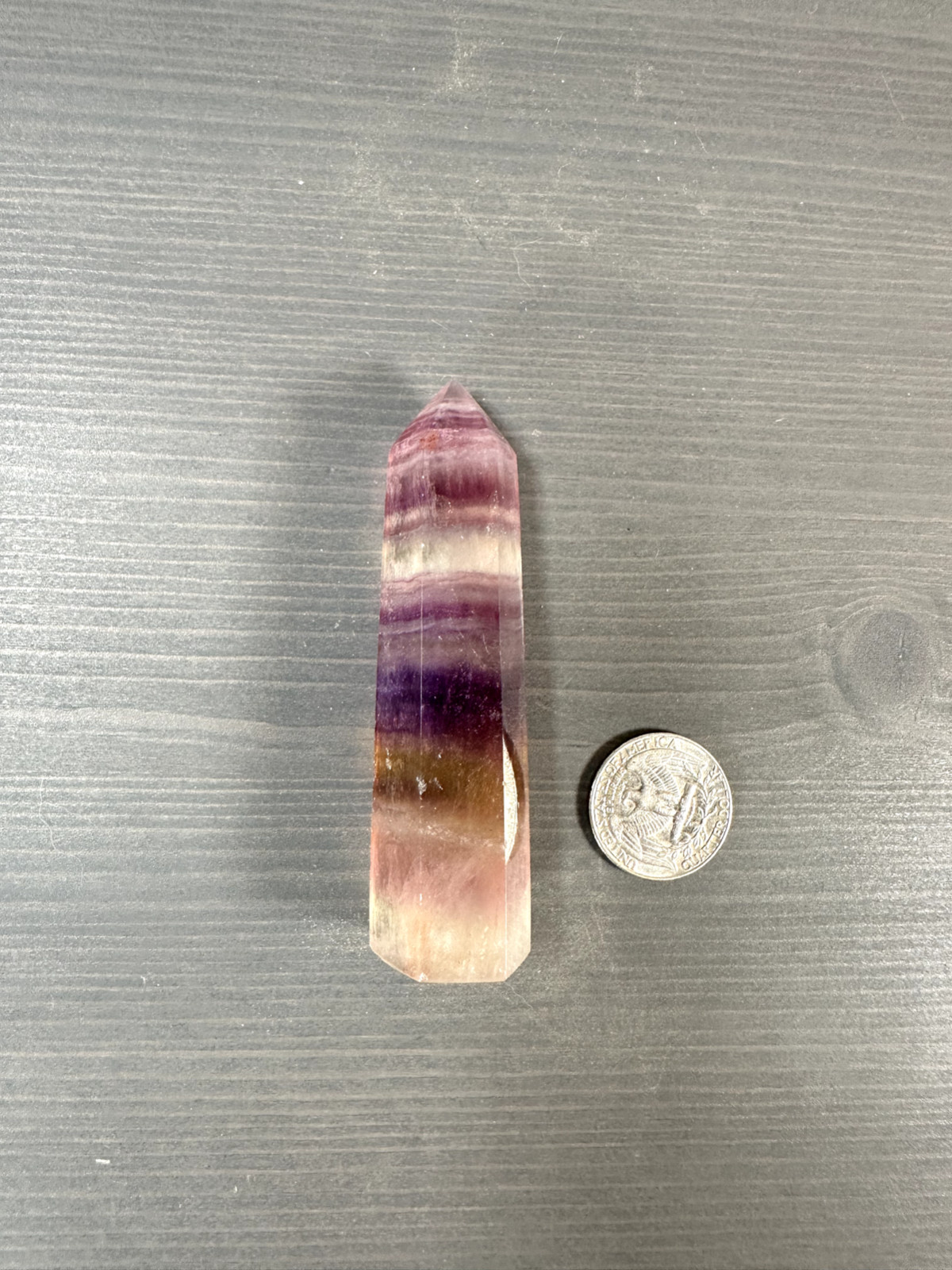 Fluorite Point UV flash 3oz 3.5in. Lot 233