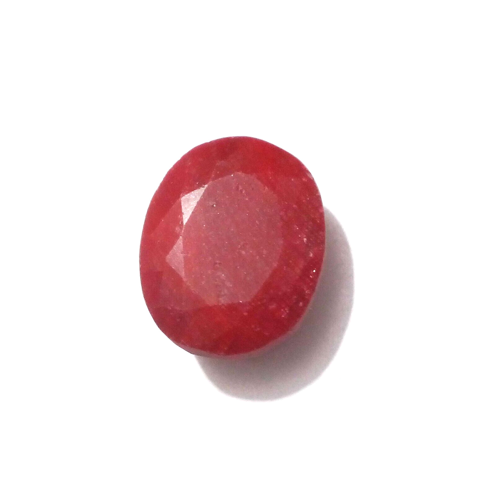 Beautiful Red Ruby Oval Shape 12.10 Crt Red Ruby Faceted Loose Gemstone