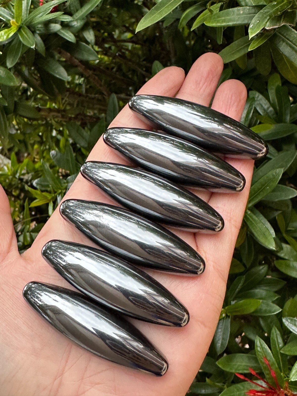 Magnet Hematite Elliptical Zingers, Oval Magnet Hematite, Wholesale Bulk Lot