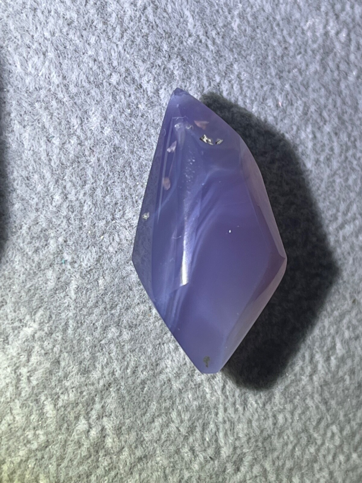 Purple chalcedony 43.55 ct Unique Handmade polished crystal. origin Indonesia