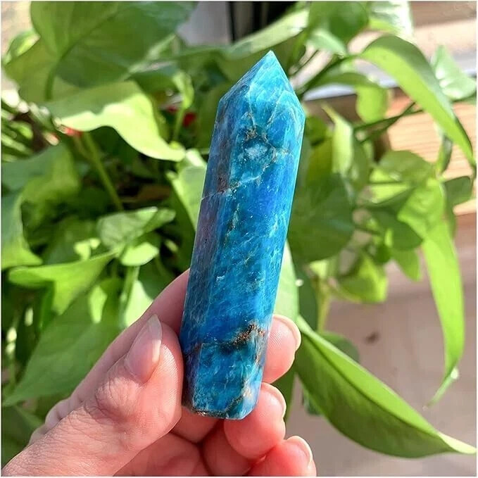 Wholesale Lot 1 lb Blue Apatite Healing Crystal Tower Point Reiki Obelisk Decor