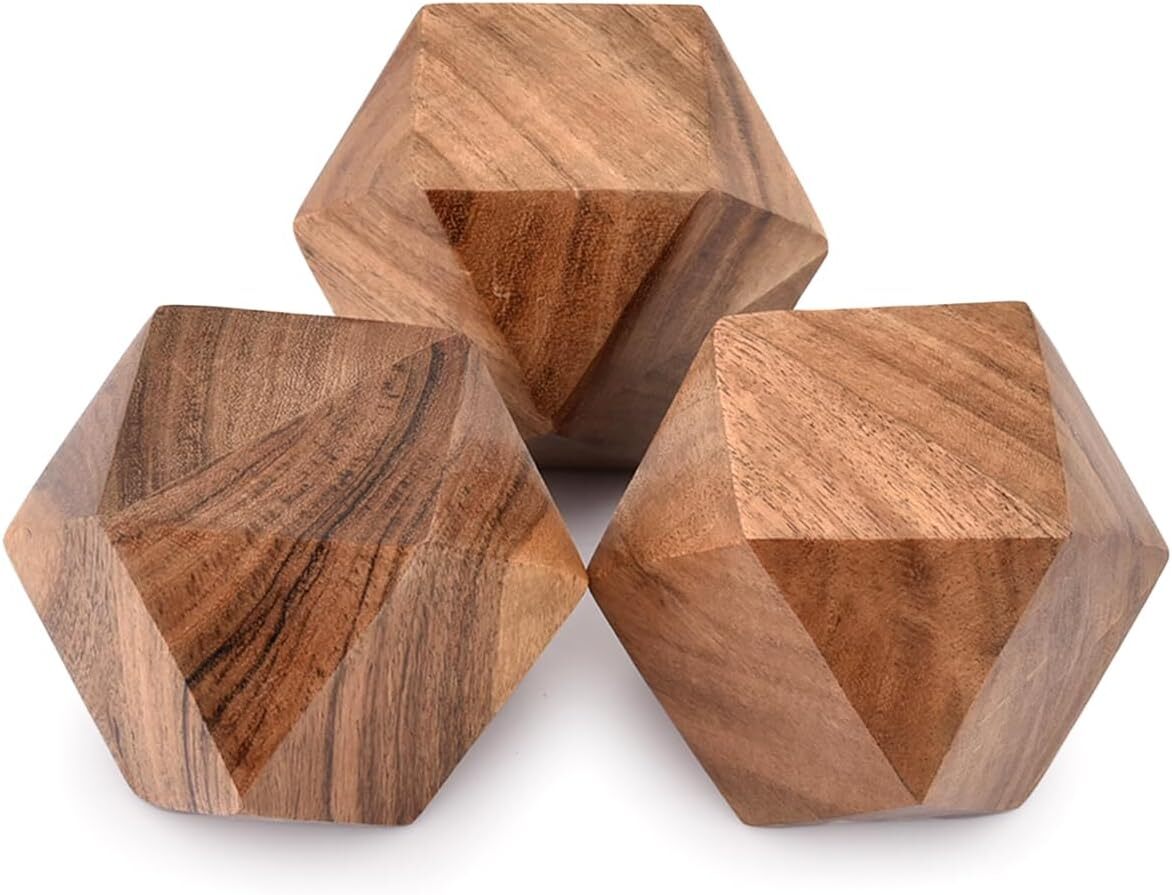 NIRMAN Acacia Wood Decorative Ball for Centerpiece or Individual Use…