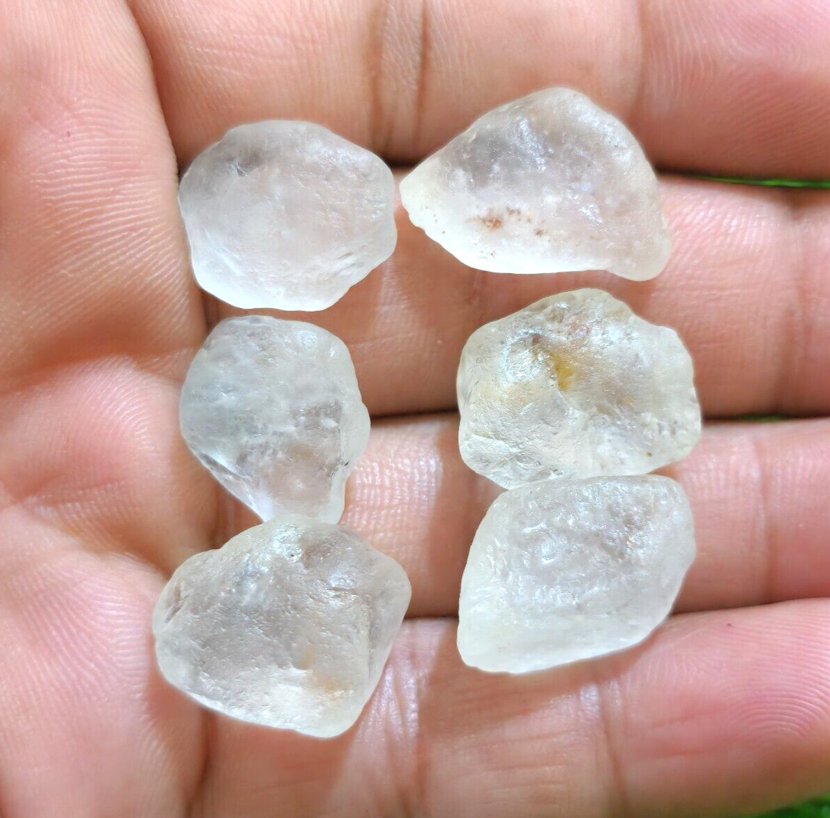 Size 18-19 MM Rare A+6 Pcs Lot White Topaz Raw Loose Gemstone Jewelry For Making