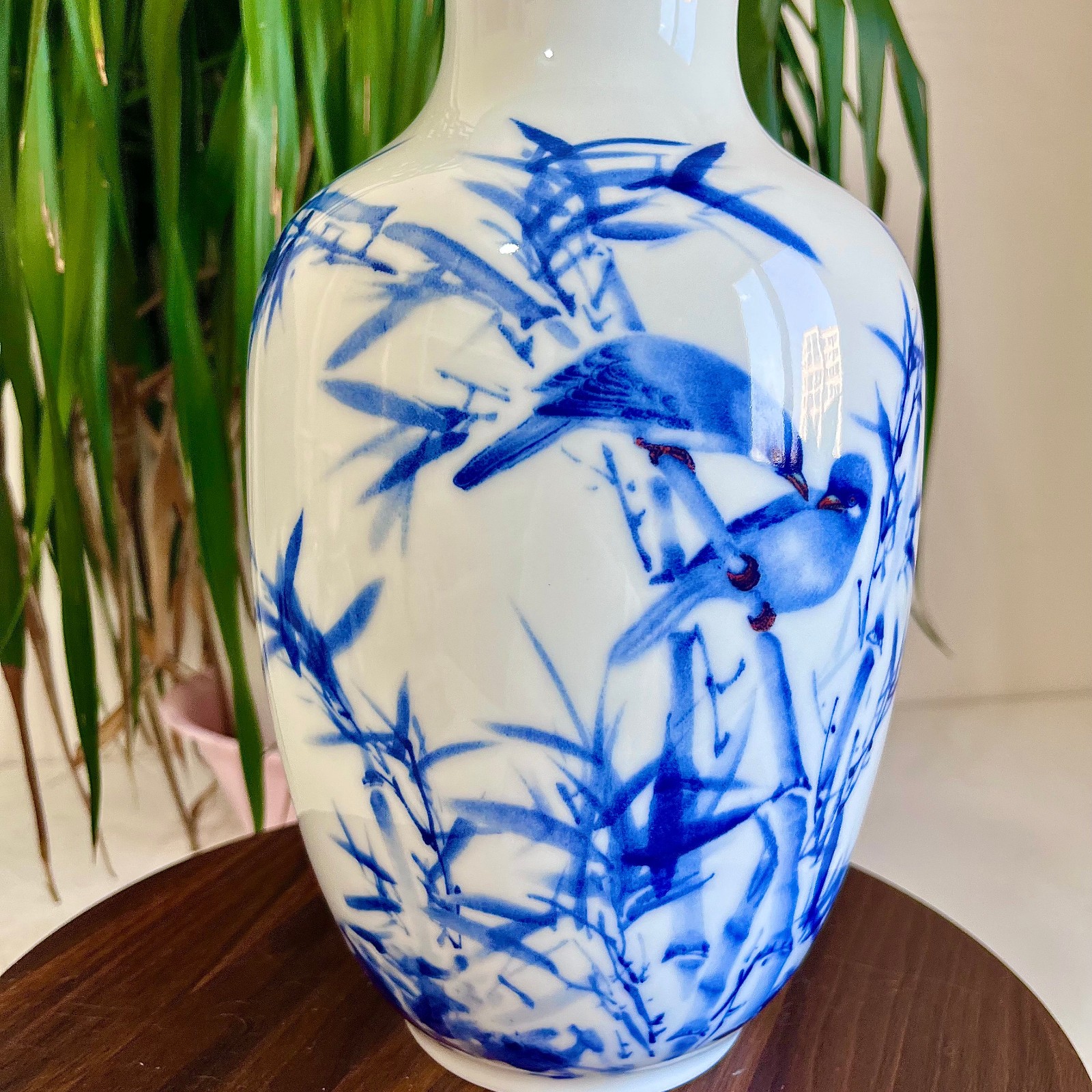 1.76LB Classic landscape painting poetic ceramic vase from Jingdezhen, China