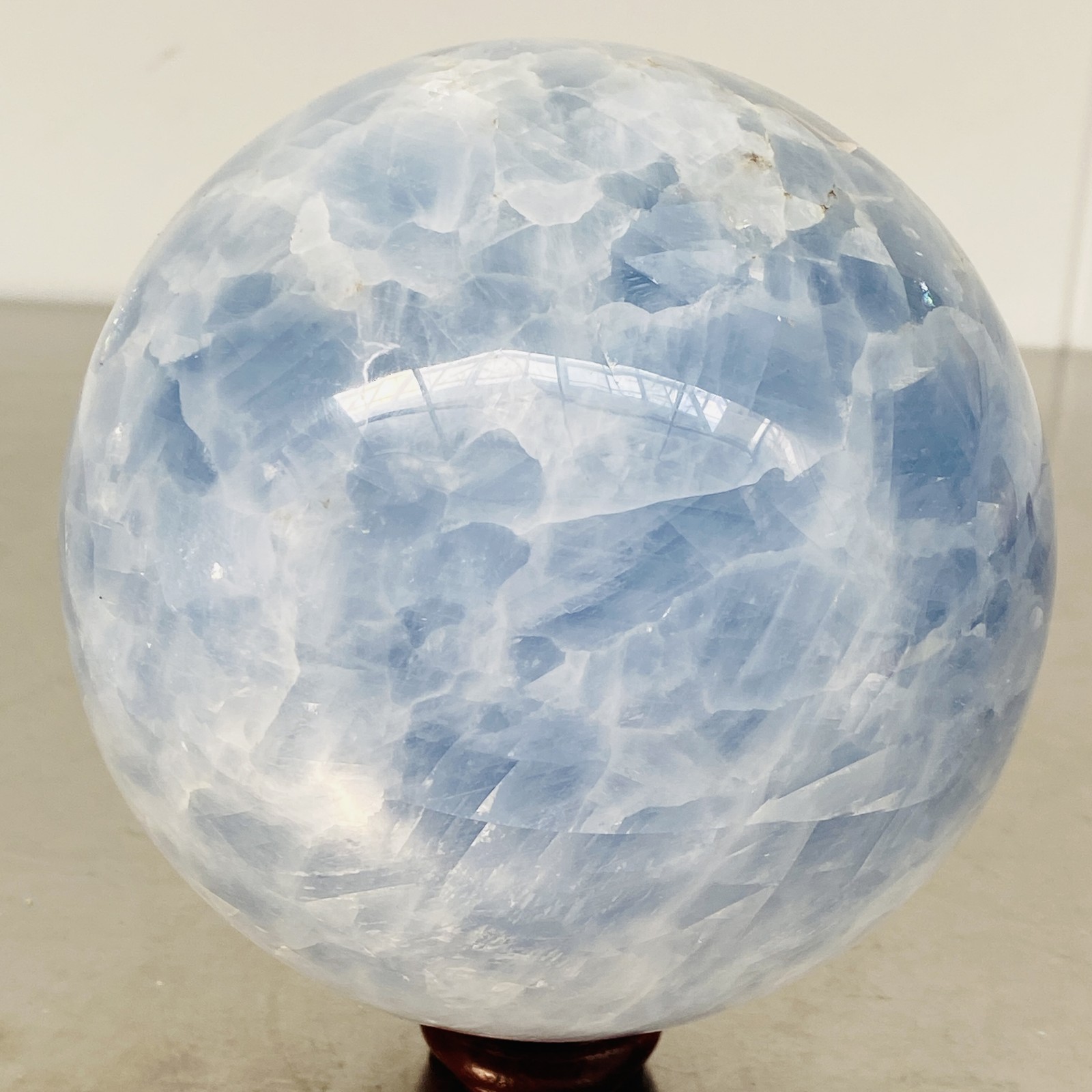 Natural Blue Celestite Crystal Sphere Ball Healing Madagascar 2840G (6.26LB)