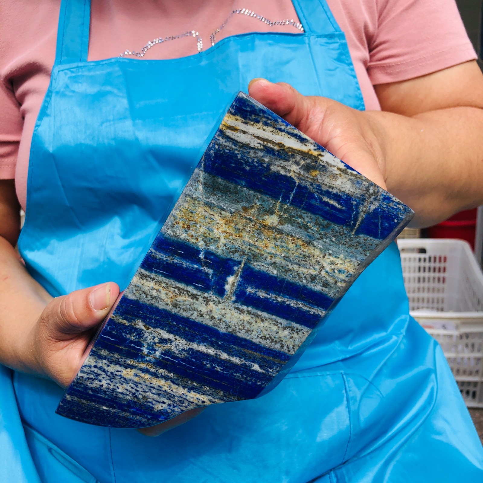 6.4LB Natural high-grade lapis Hand Polished Crystal Mineral Specimen Healing