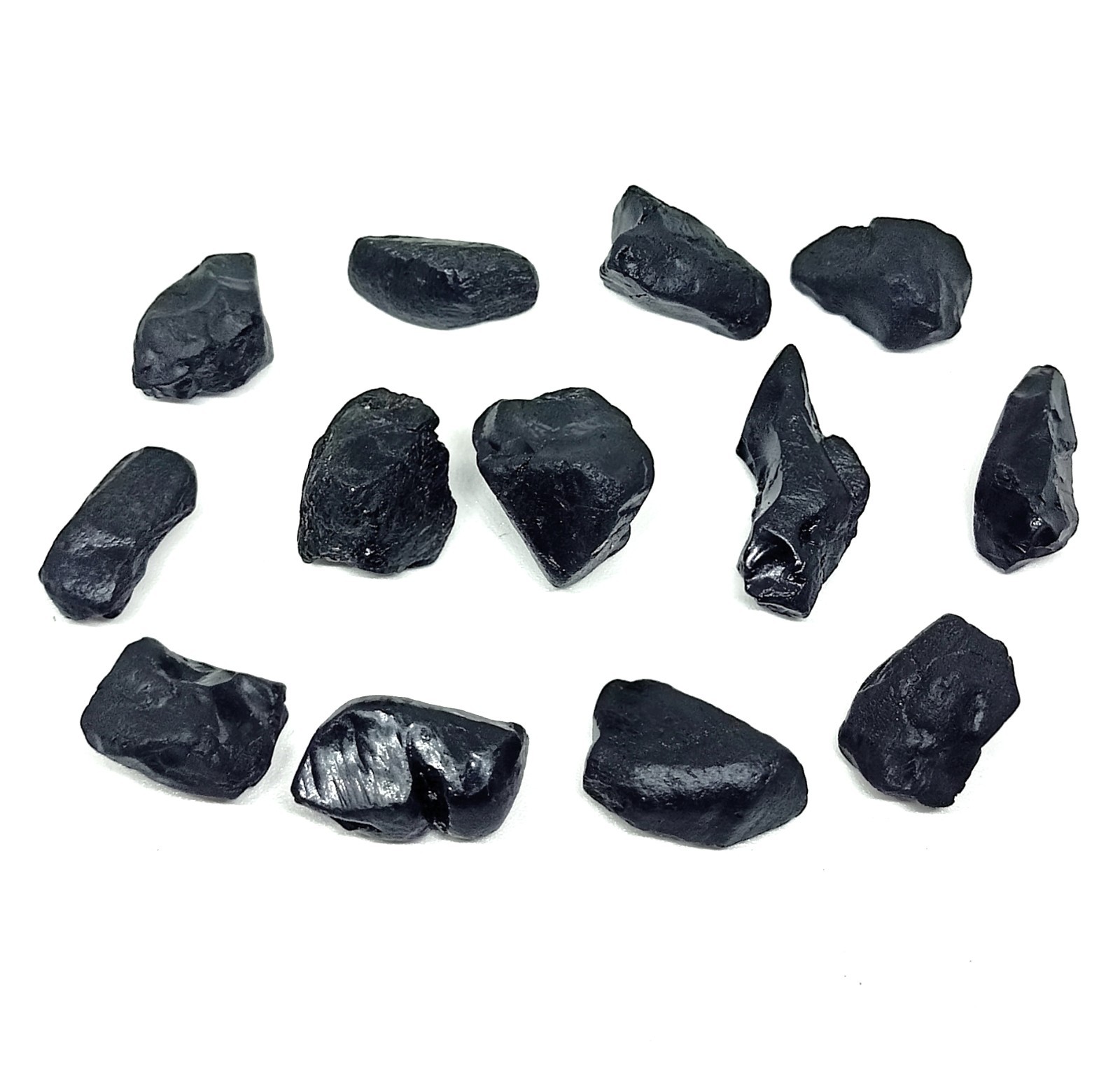 10Pcs (16-20mm) Natural Rough Black Spinel Raw Crystal: Healing Gemstone Nuggets