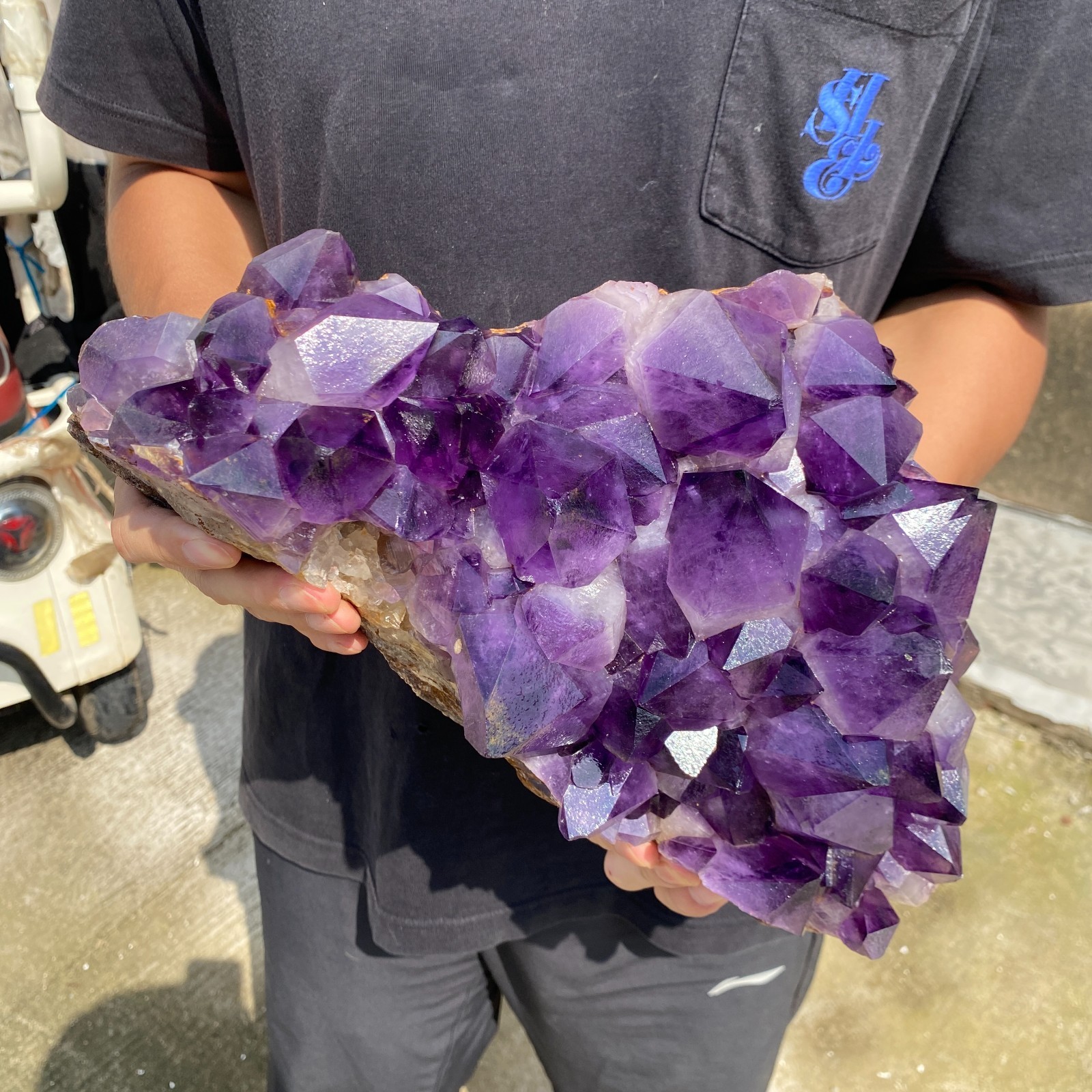19.3LB Natural Amethyst geode quartz cluster crystal specimen Healing Specimen