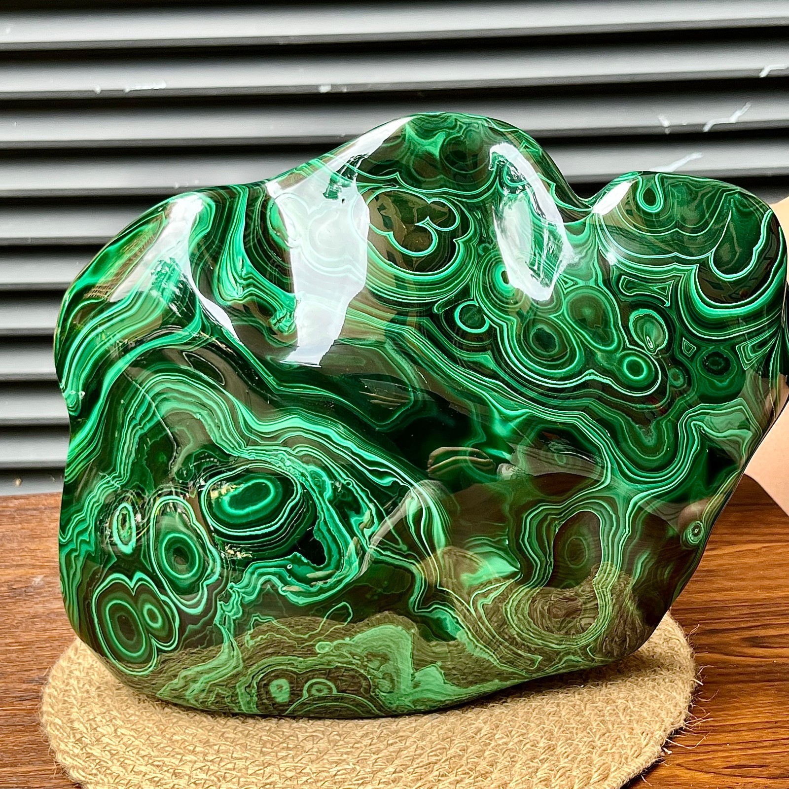 24 lb Malachite Stone Natural Polished Anniversary Gift Display Art
