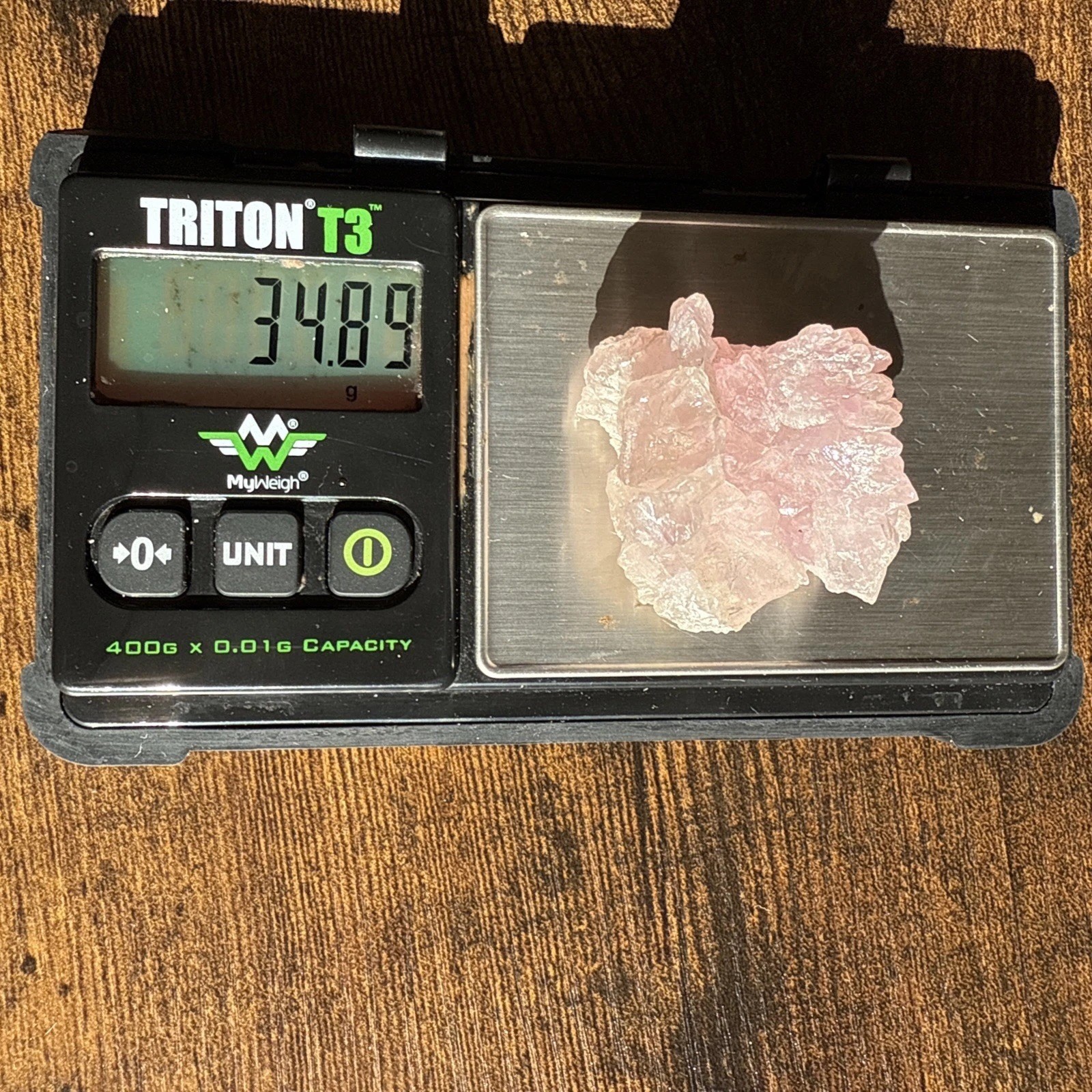 Crystalized Rose Quartz Cluster, Minas Gerais , Brazil, 34+ Grm, Natural, Old In