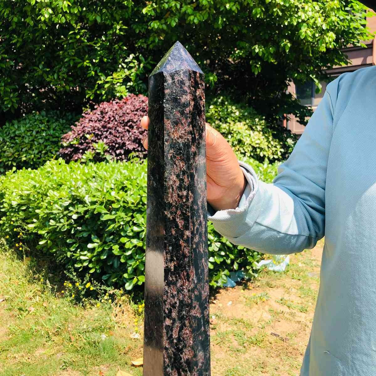 8.44LB Natural Firework Obelisk Tower Reiki Healing Crystal Point Wand
