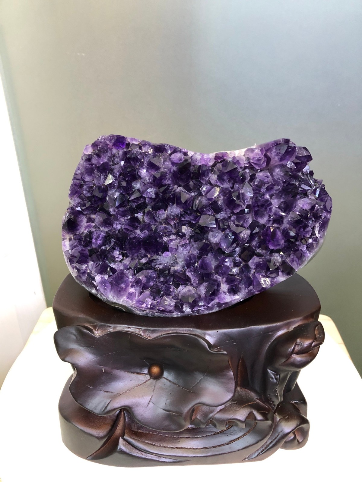 10LB Natural Uruguayan mineral amethyst cluster ornament