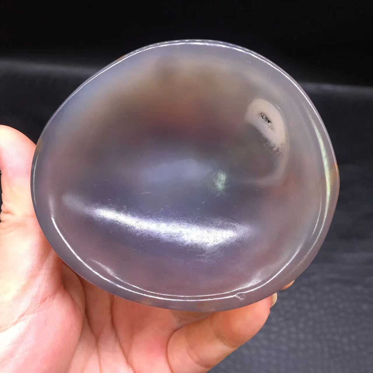 Natural Agate Crystal Quartz Carved Bowl Ashtray Healing Reiki Decoration 1Pc