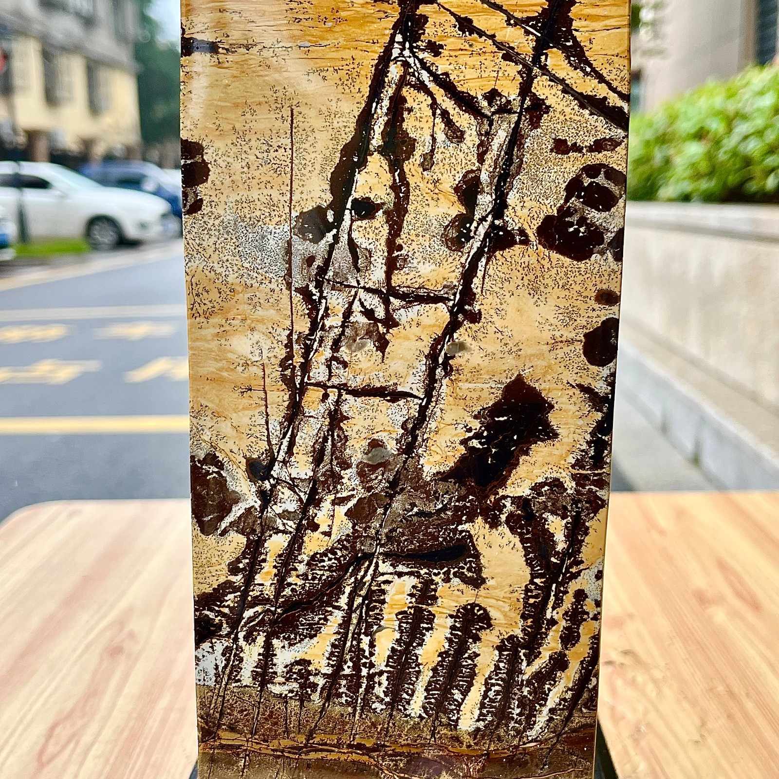 16.11LB High quality Chinese painting stone column quartz specimen
