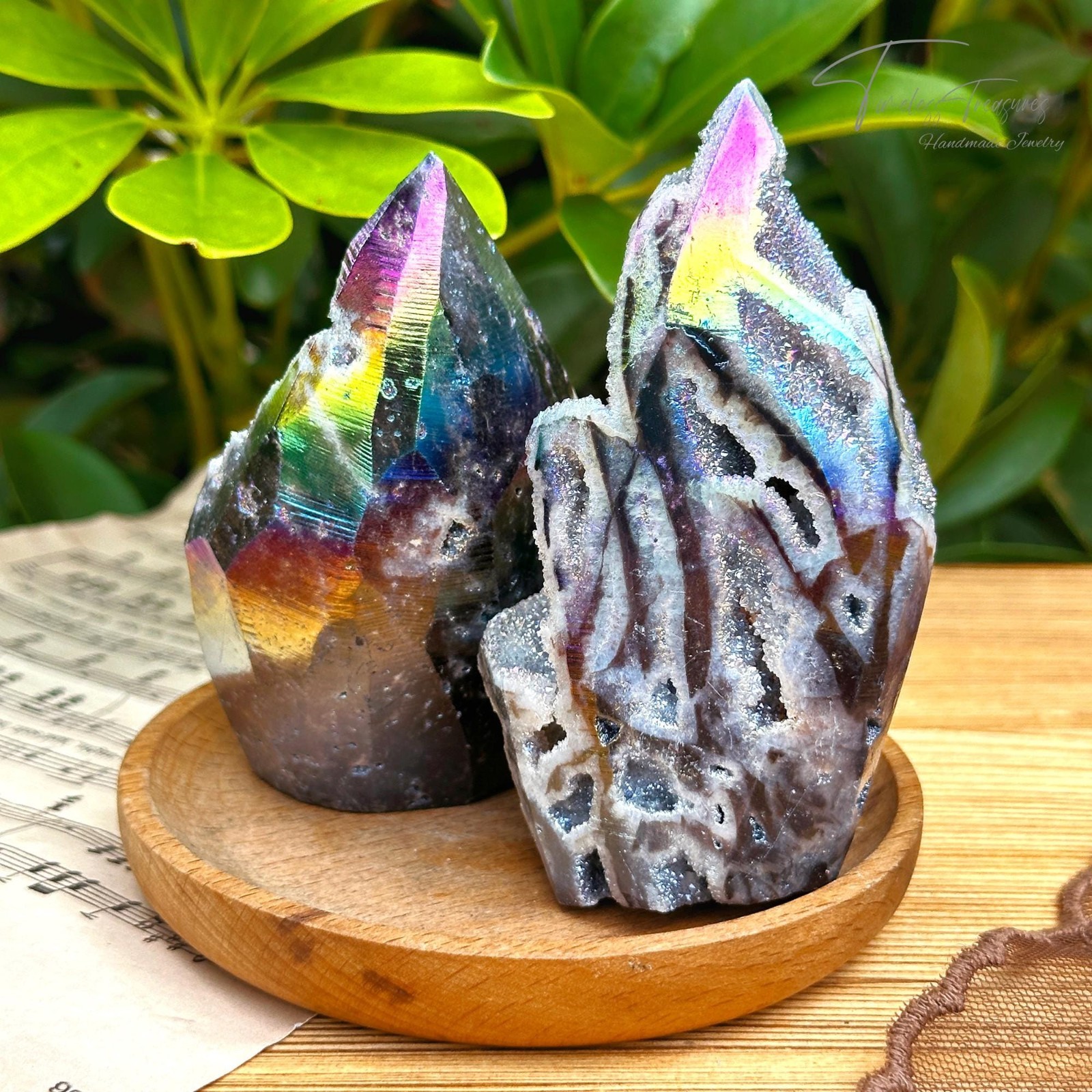 Aura Angel Sphalerite Crystal Cluster 200-250g Geode Decor Free Ship US
