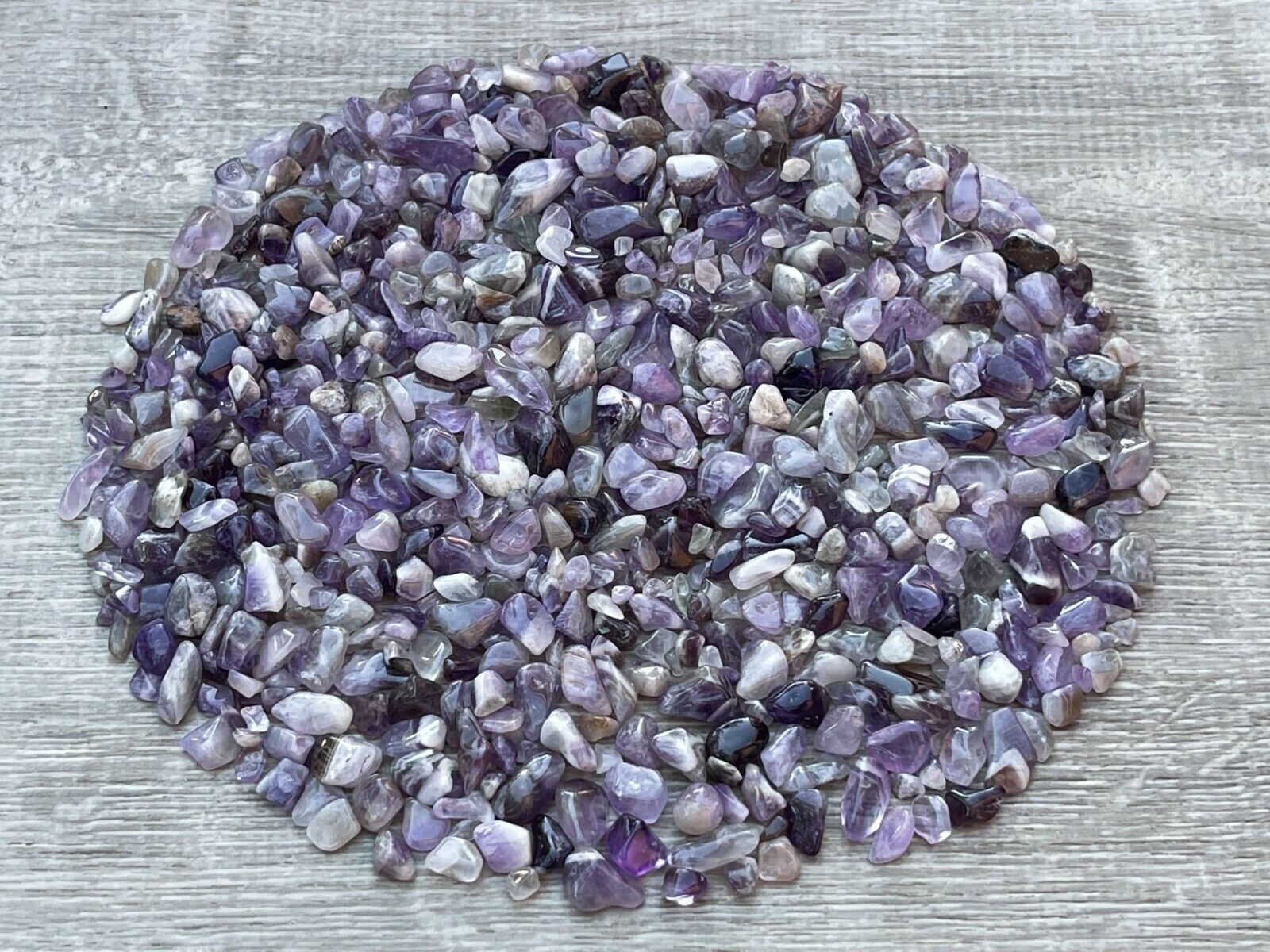 Grade A++ Chevron Amethyst Semi Tumbled Gemstone Chips 5-13mm,Wholesale Bulk Lot