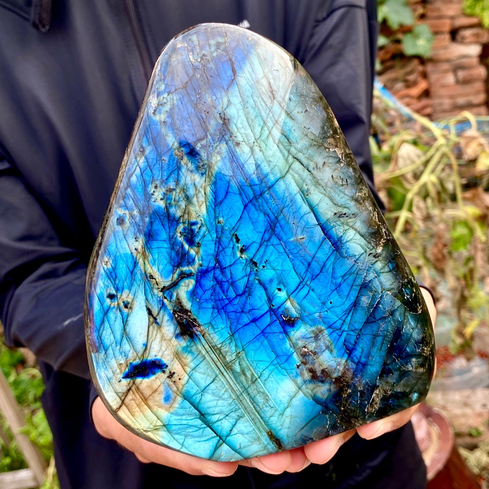 3.2LB Natural Gorgeous Labradorite Quartz Crystal Stone Specimen Healing