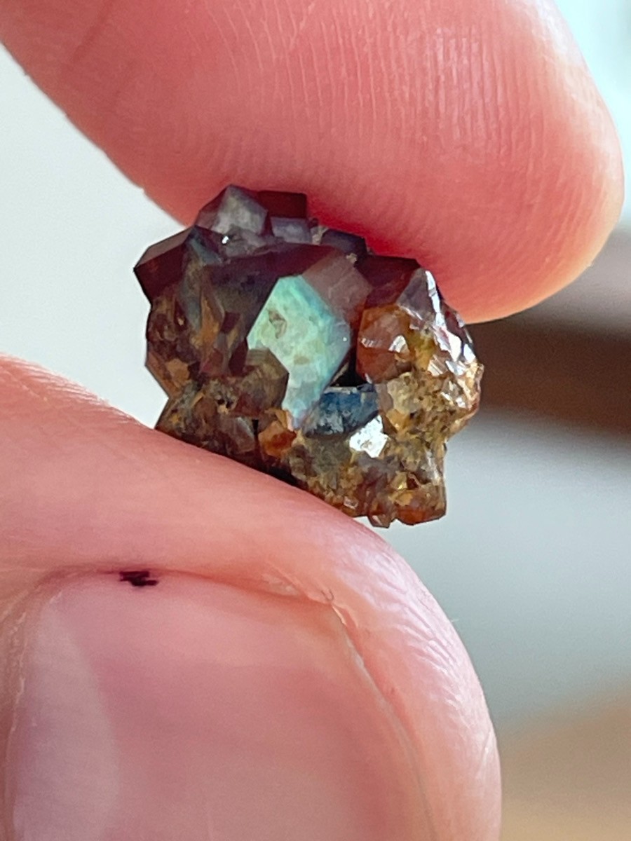 Rough Iridescent Andradite Rainbow Garnet Crystal Tenkawa Nara Japan Mineral Z2